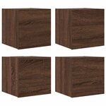 vidaXL Meubles TV muraux 4 Pièces Chêne marron 30 5x30x30 cm