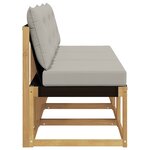 vidaXL 3 pc Sofa de milieu extérieur Blanc