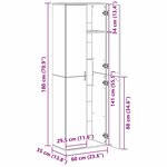 vidaXL Buffet Chêne Artisan 60x35x180 cm Bois d'ingénierie