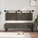 vidaXL Tête de lit suspendue Gris Simili cuir