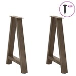 vidaXL Pieds de table à manger en forme de A  2 pièces  50 x (72-73) cm  acier