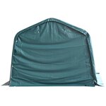 Vidaxl tente amovible pour bétail pvc 550 g/m² 3 3 x 8 m vert foncé
