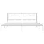vidaXL Cadre de lit métal sans matelas et tête de lit blanc 183x213 cm
