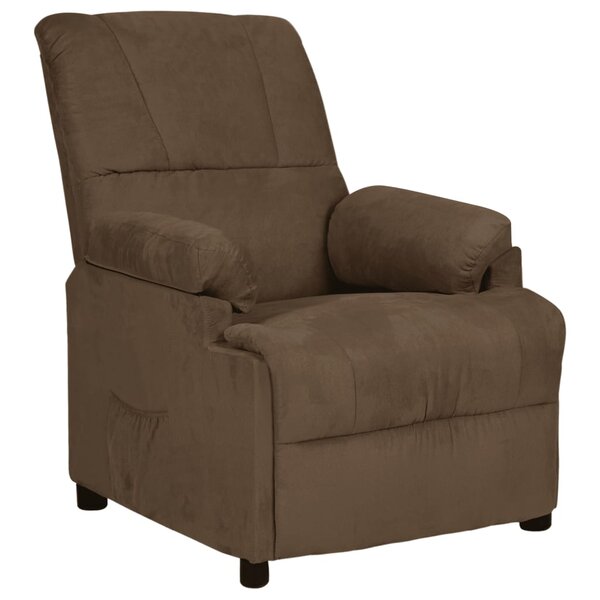 vidaXL Fauteuil inclinable marron tissu microfibre