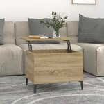 vidaXL Table basse Chêne sonoma 60x44 5x45 cm Bois d'ingénierie