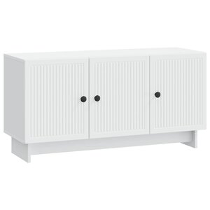 vidaXL Meuble TV Blanc 99 x 34 5 x 50 cm Bois d'ingénierie