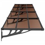 vidaXL Auvent de porte Noir 396x90 cm Polycarbonate