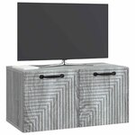 vidaXL Meuble TV mural Sonoma gris 59 5 x 31 x 30 cm Bois d'ingénierie