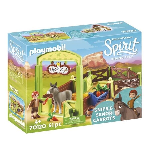 Playmobil 70120 - spirit - la meche et monsieur carotte avec box
