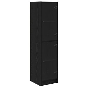 vidaXL Haut Armoire Chêne noir 35 x 37 x 142 cm Bois d'ingénierie