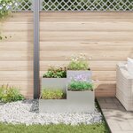 Jardinier vidaXL 100x100x60 cm en acier galvanisé