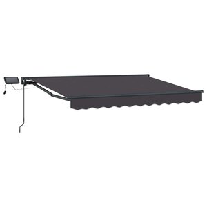vidaXL Cadre de store manuel avec LEDs Anthracite 3 5 x 2 m