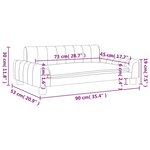 vidaXL Canapé pour enfants crème 90x53x30 cm tissu