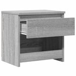 vidaXL Tables de chevet 2 Pièces Sonoma gris 40x30x39cm Bois d'ingénierie