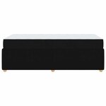 vidaXL Cadre de lit avec matelas Noir 100 x 200 cm tissu