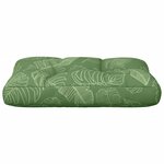 vidaXL Coussin de palette motif de feuilles 60x40x12 cm tissu