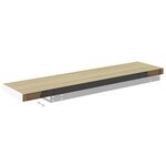 vidaXL Étagères flottantes 2 Pièces Chêne et blanc 90x23 5x3 8 cm MDF