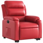 vidaXL Fauteuil inclinable électrique rouge similicuir