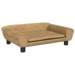 vidaXL Canapé pour enfants marron 70x45x26 cm velours