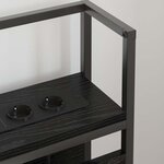 vidaXL Tête de lit de rangement Chêne noir 200 cm Bois d'ingénierie