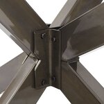 vidaXL Pied de table à manger en forme d'araignée noir 85 x 85 x (72-73) cm en acier