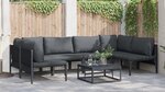 vidaXL Ensemble de canapé de jardin 6 Pièces Anthracite Acier
