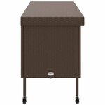 vidaXL Boîte rangement jardin roues marron 160x55x75 cm résine tressée
