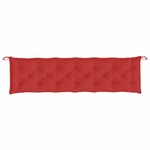vidaXL Coussins de banc jardin lot de 2 rouge 200x50x7 cm tissu Oxford