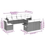 vidaXL Salon de jardin avec coussins 8 Pièces beige résine tressée