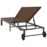 vidaXL Transat 1-personne Marron 60 x 200 x 27cm polyrotin