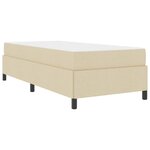 vidaXL Lit à ressorts avec matelas Crème 90 x 190 cm tissu