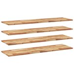 vidaXL Étagères flottantes 4 Pièces 160x40x2 cm acacia massif à l'huile