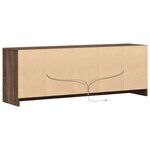vidaXL Meuble TV avec LED chêne marron 139 5x34x50cm bois d'ingénierie
