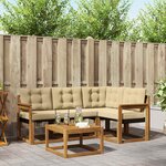 vidaXL Ensemble de canapés d'extérieur 5 Pièces Naturel et Beige