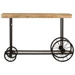 vidaXL Table console 112x36x76 cm bois massif de manguier et fer