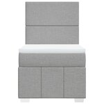 vidaXL Sommier à lattes de lit avec matelas Gris clair 100x200cm Tissu