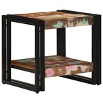 vidaXL Table basse Multicolore 40 x 40 x 38 cm Bois Recyclé Solide