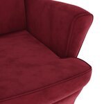 vidaXL Fauteuil rouge bordeaux velours