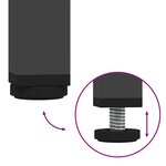 vidaXL Buffet noir 101 5x39x73 5 cm acier laminé à froid