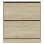 vidaXL Armoire à chaussures chêne sonoma 80x21x87 5 cm bois ingénierie