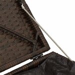vidaXL Tabourets jardin avec coussins lot de 2 marron résine tressée
