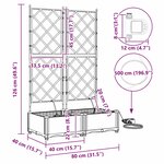 vidaXL Pots de jardin Gris 80 x 40 x 126 cm Acier