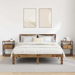 vidaXL Cabinet de chevet avec tiroir 2 Pièces Bois ancien 40 x 42 x 55 cm