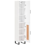 vidaXL Buffet haut Blanc 34 5x34x180 cm Bois d'ingénierie