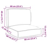 vidaXL Set de coussins de palette 2 Pièces Crème Tissu Oxford