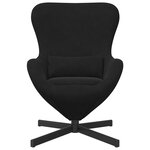 Fauteuil Œuf en Velours Noir