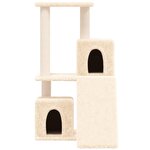 vidaXL Arbre à chat avec griffoirs en sisal Crème 82 cm