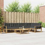 vidaXL Ensemble de canapés d'extérieur 6 Pièces Blanc et anthracite