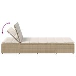 vidaXL Transat avec coussin flottant beige résine tressée