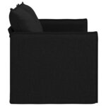 vidaXL Canapé Noir 156 x 82 x 85 cm tissu